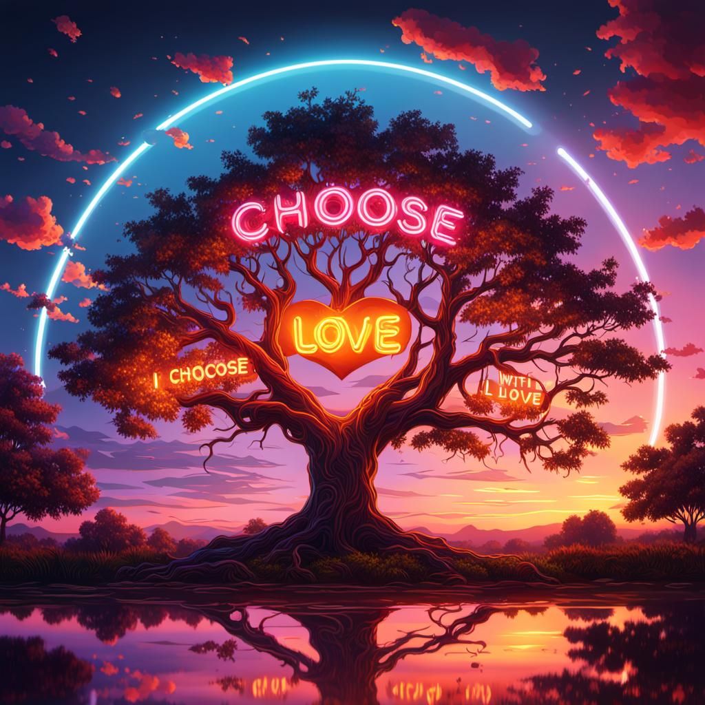 Neon Sign Art: I Choose Love