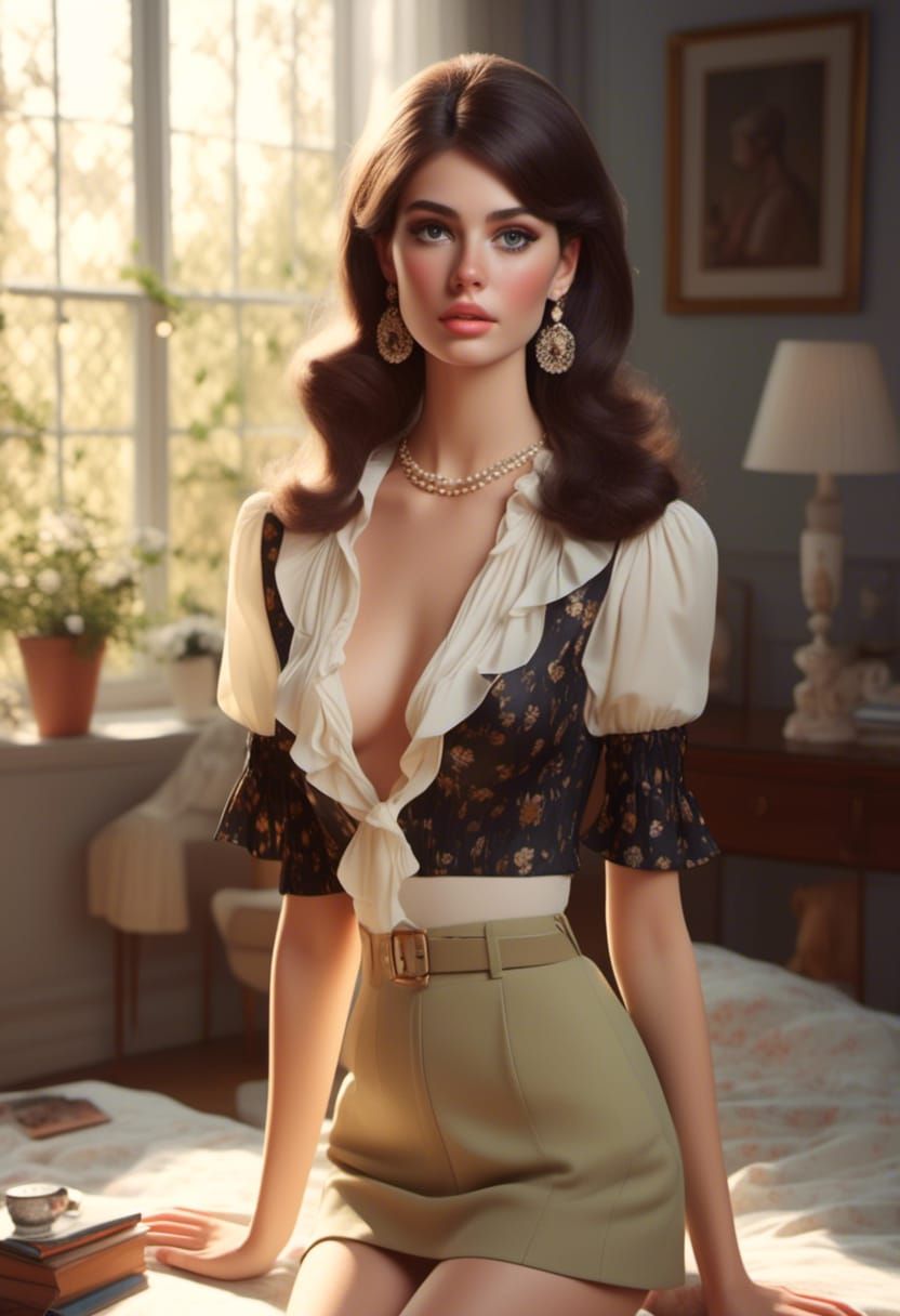 Sensual Nude in Sixties Mod Style