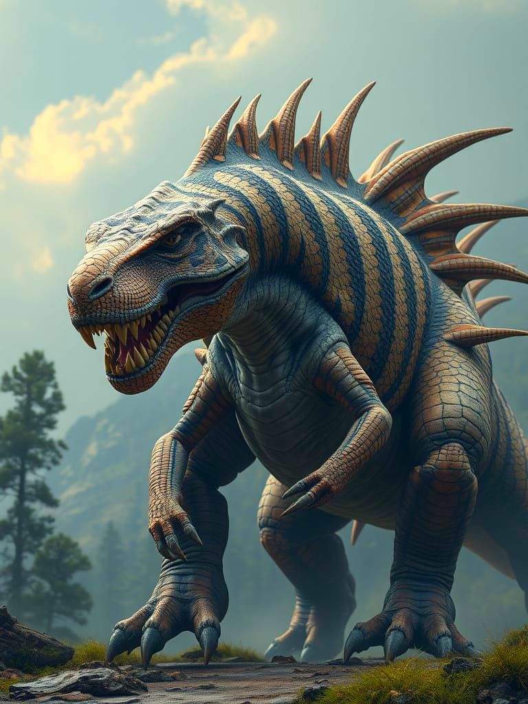 Epic Hybrid Chimera Creature in Earth Tones