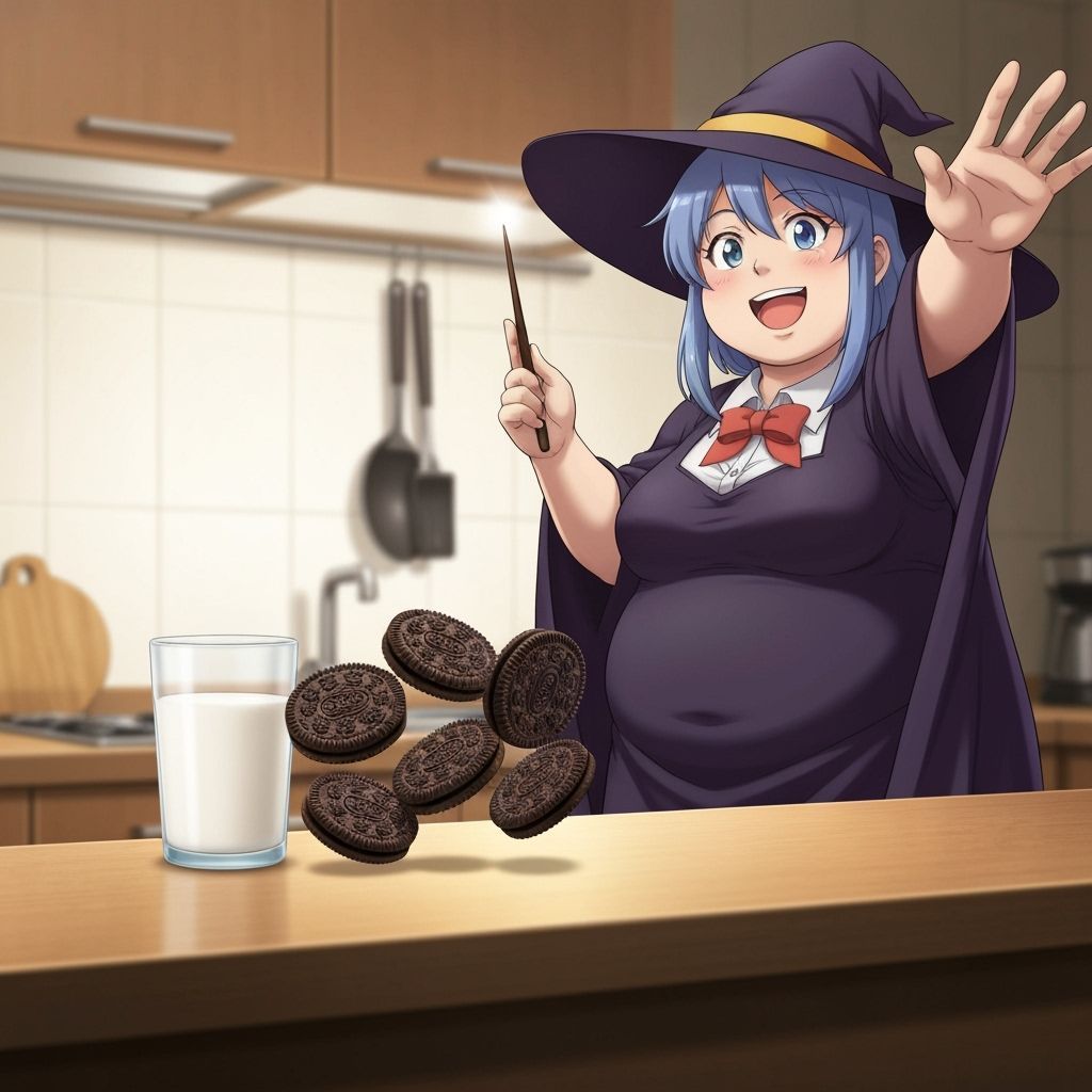 2.5D Concept Art: Witch's Spell Floats Oreos to Milk