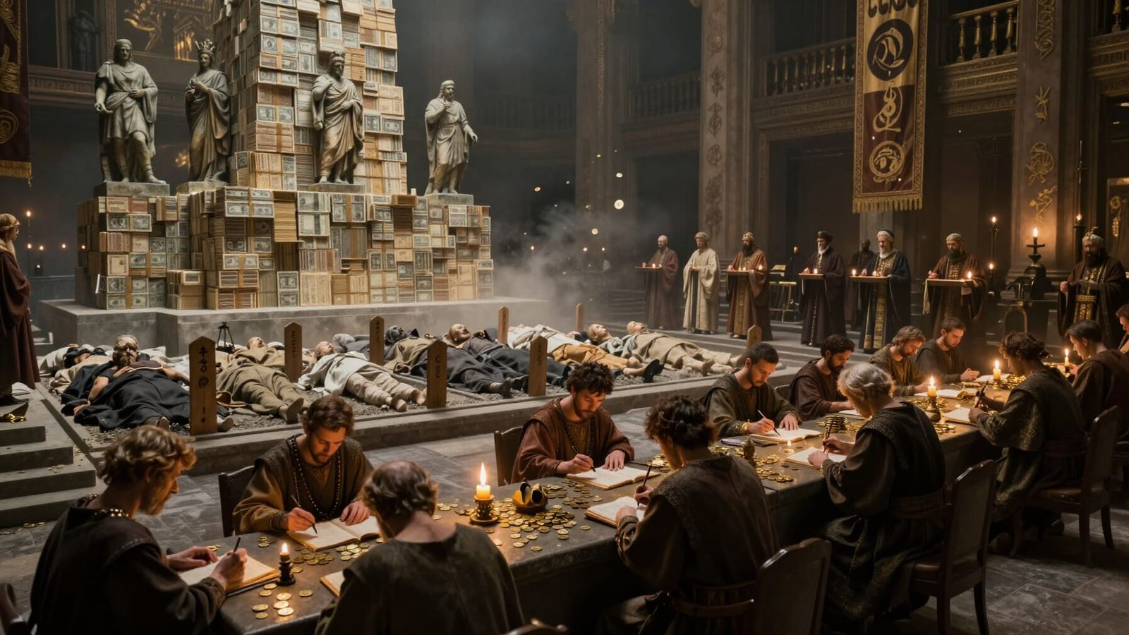 Imperial Hall of Manufactured History in Dystopian Style