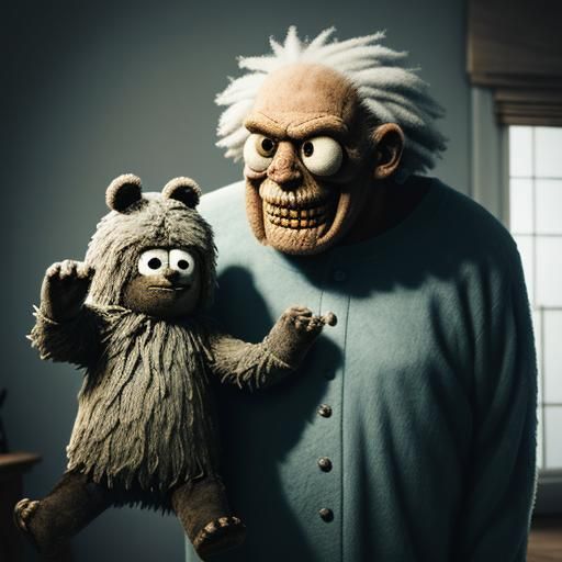 Plush Monster Waves Toothbrush at Old Man: Photo