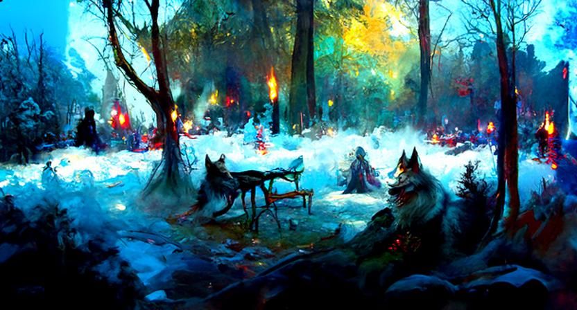 Magical Winter Forest: Transformation by Campfire