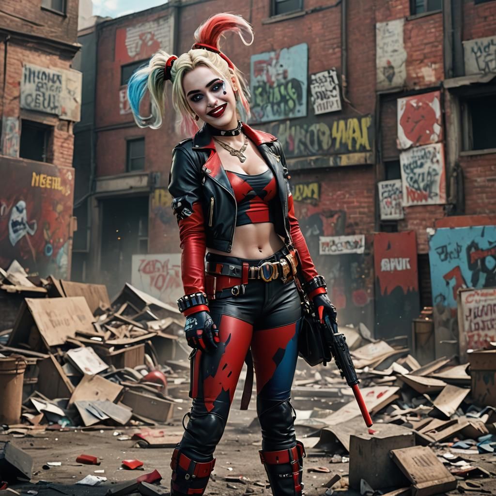 Miley Cyrus as Harley Quinn: Detailed Fantasy Art