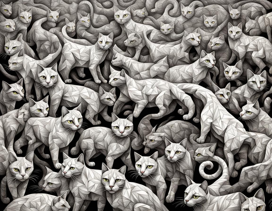 cat, surrealism, hallucinations