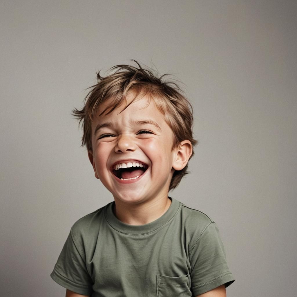 Child's Joyful Laughter Generated by AI