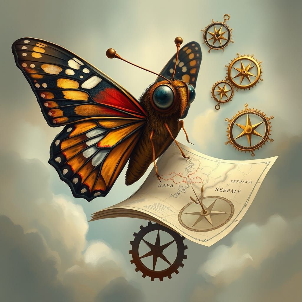 Steampunk Butterfly's Confusing Cartography Adventure