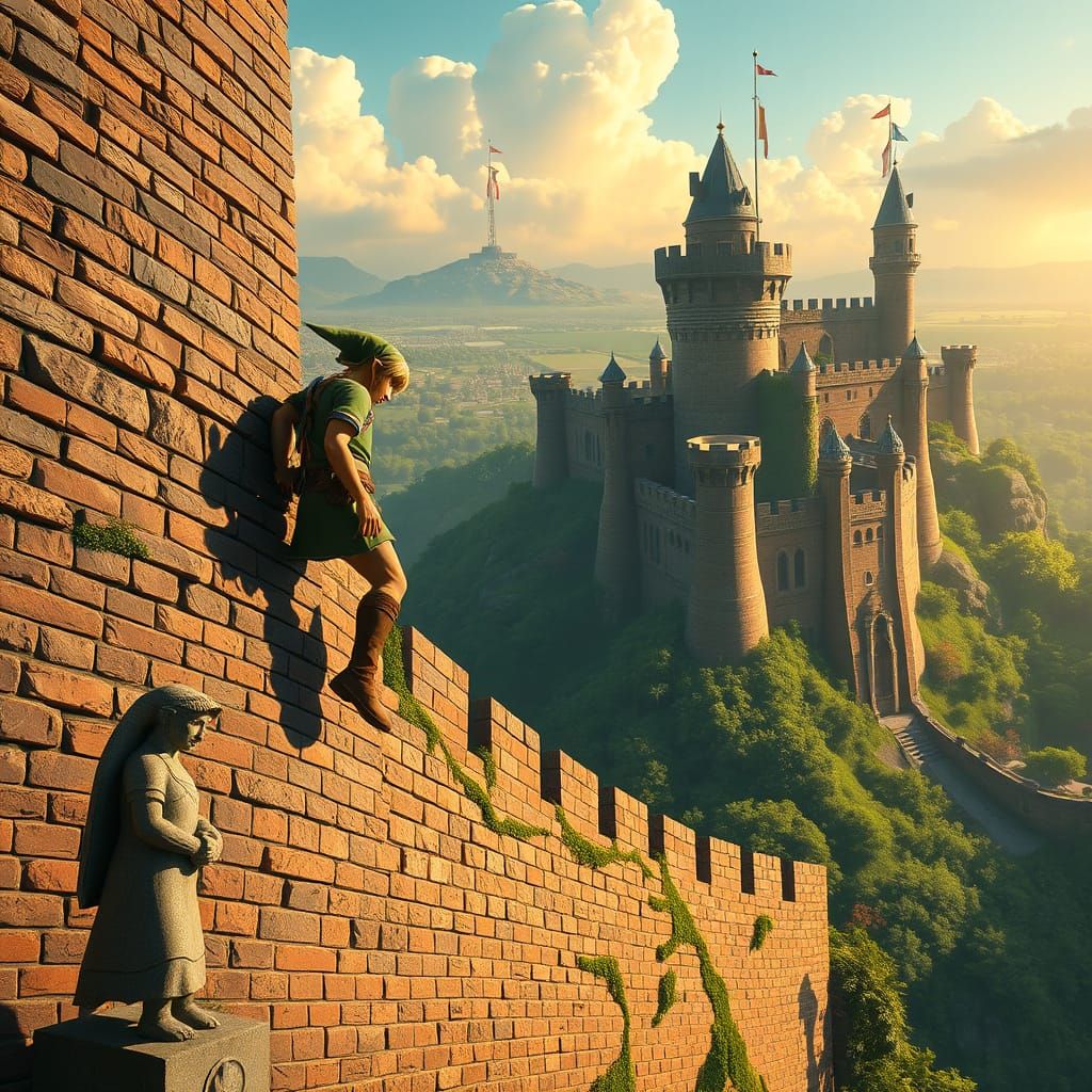 Hyrule Castle Mid-Day Splendor in Digital Matte Painting