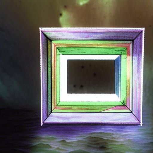 Diagram of a Necker's Cube Optical Illusion