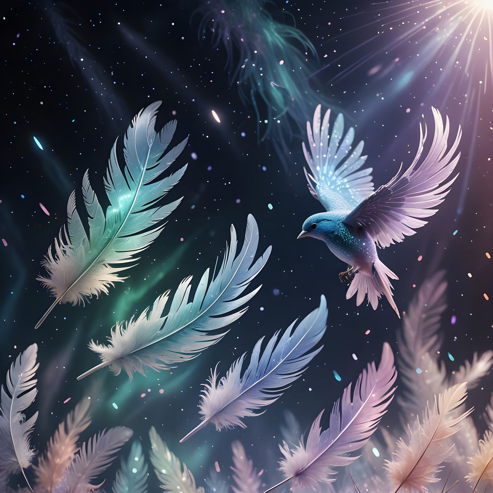 Holographic Birdcage with Light Bird