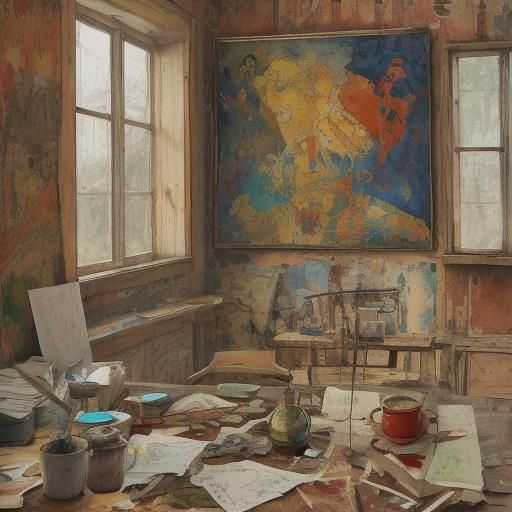 Mouse in Surrealist Watercolor, Inspired by Expressionism