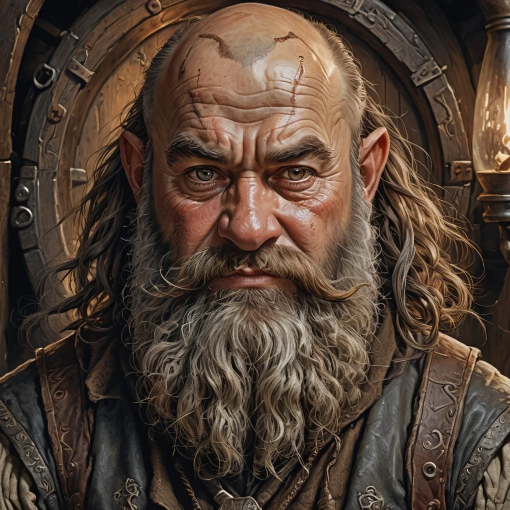 Detailed Portrait of a Dwarf Brewer Master
