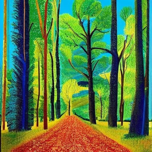 Seasonal Landscape in Cubist Style