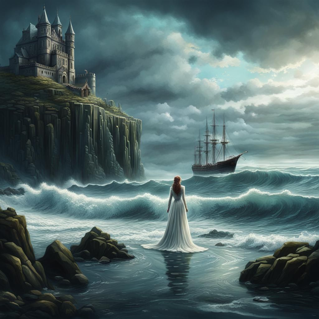 The Selkie Bride: Dramatic Digital Matte Painting