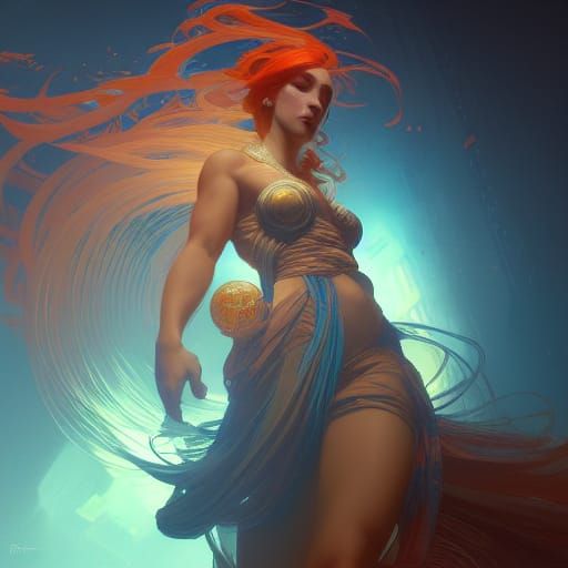 Venus Concept Art in Art Nouveau Style