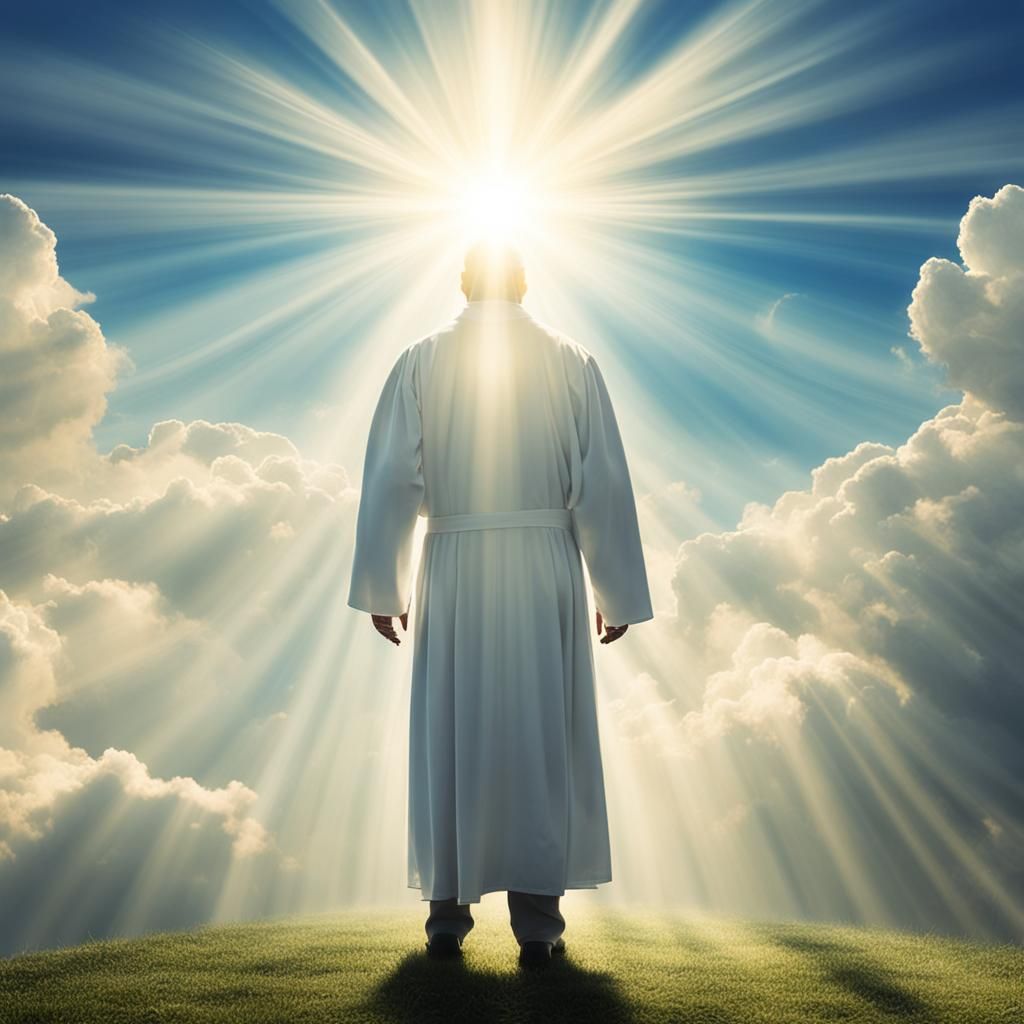 Ethereal Depiction of Holy Spirit as Man