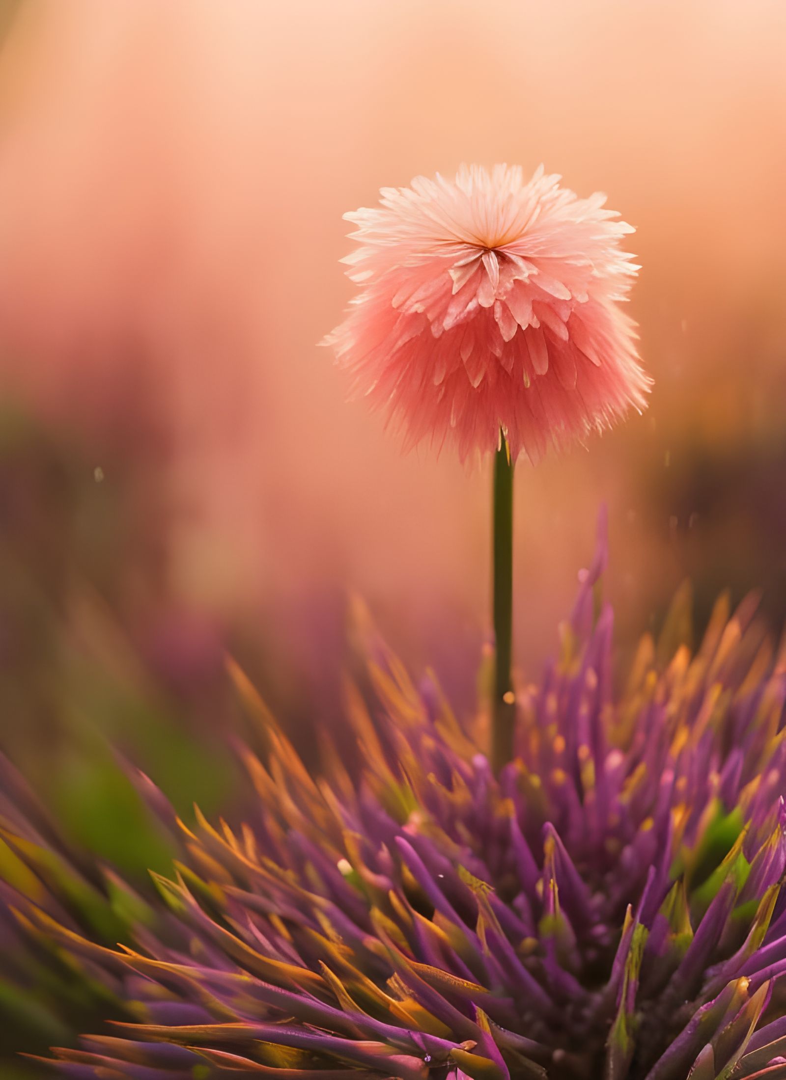 Exotic Flowers in a Dreamlike Cloudscape
