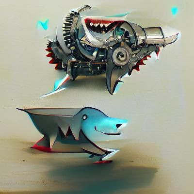 Mechanical Shark Swimming in Deep Water