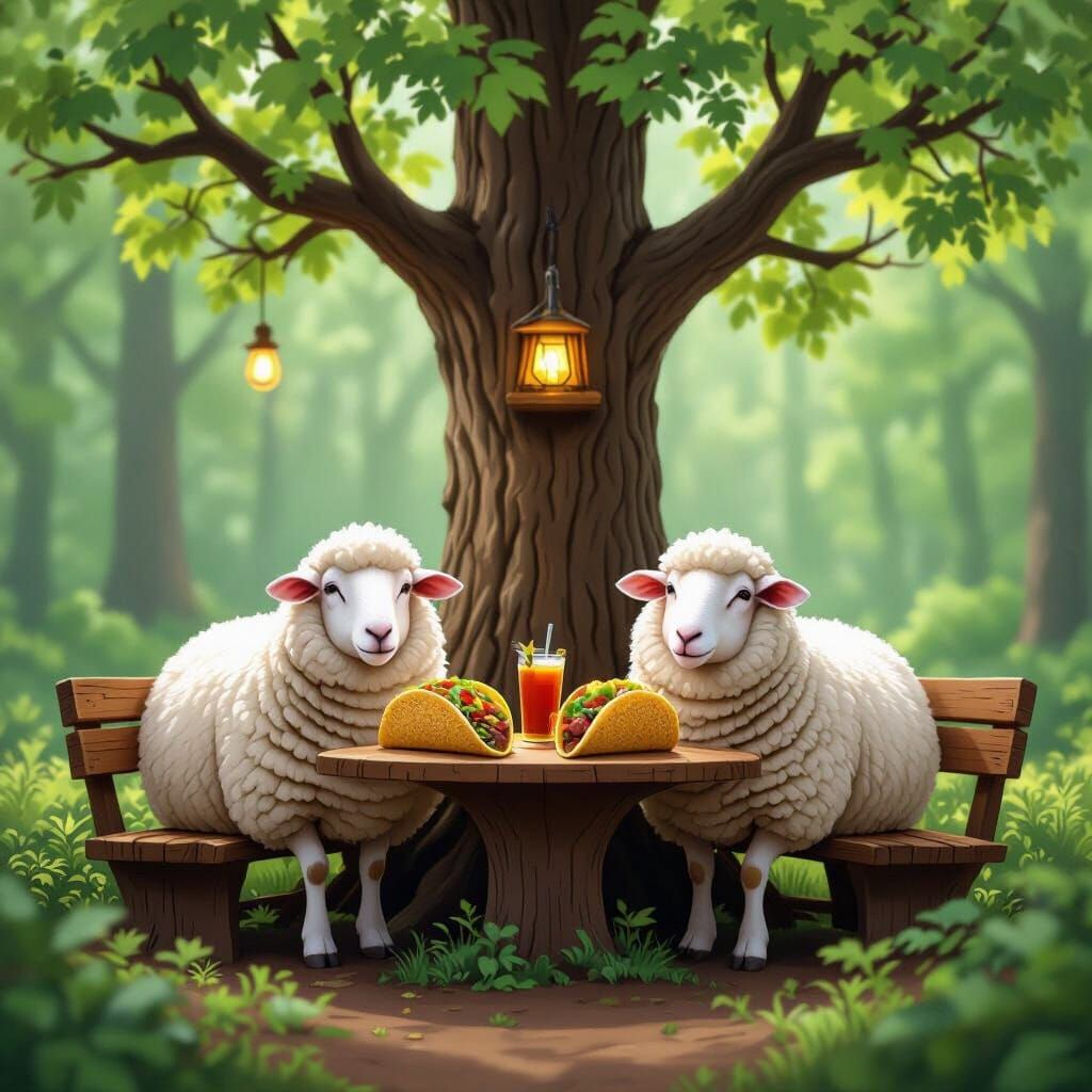 Fat Sheep Enjoy Tacos at Forest Tree Bar