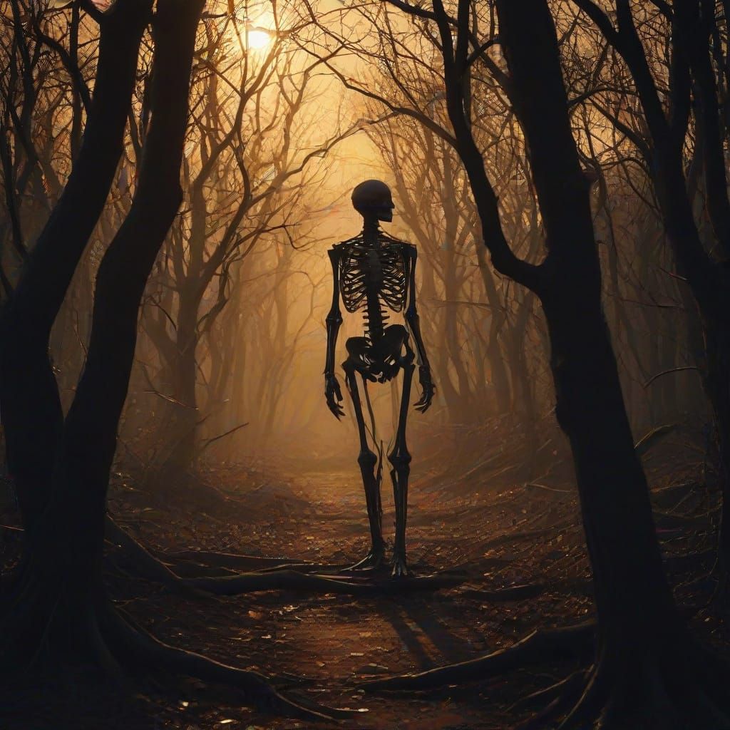 Surrealist Figure in a Haunting Landscape