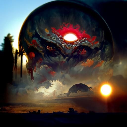 Sinister Planet Nibiru at Sunrise