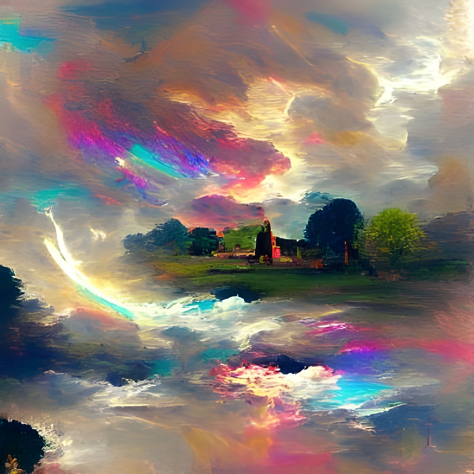 Enchanting Colorful Landscape Painting