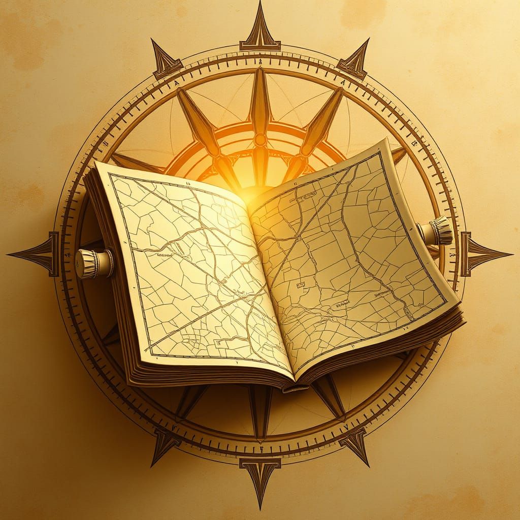 Golden Age Line Art Scroll