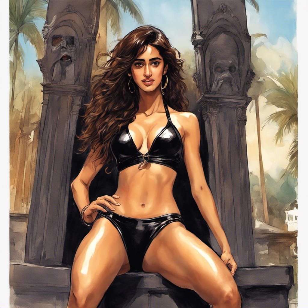 Woman in Leather Bikini, Manara Style