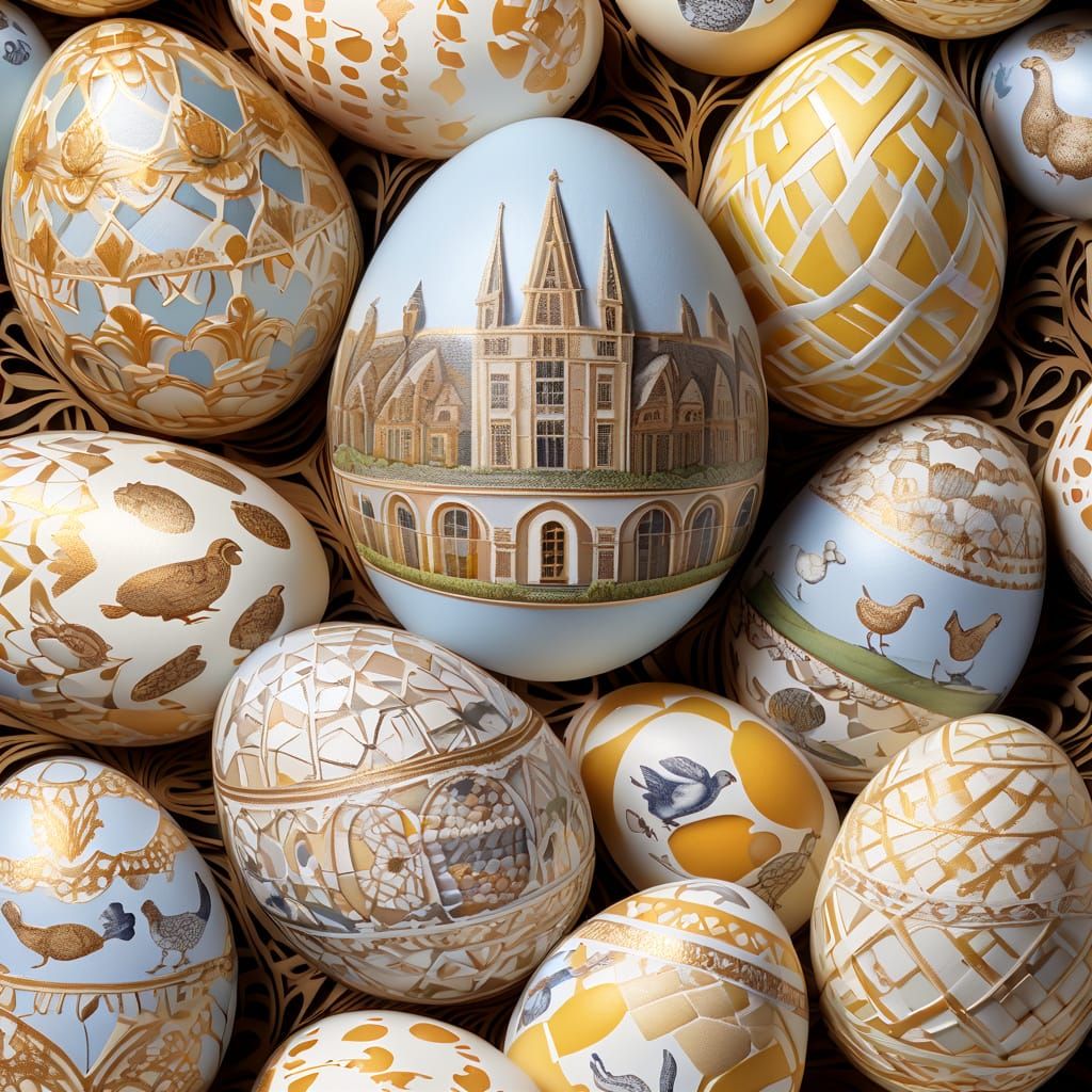 Egg Decorated with Intricate Zentangle Artwork in the Style ...