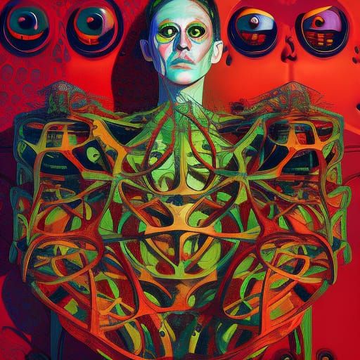 Intricate Tic Tac Toe Game in Polygon Art Style