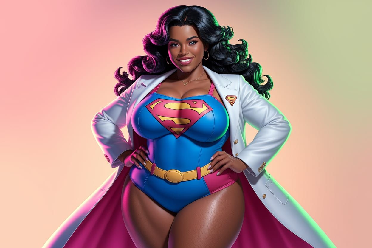 Anime Superhero Dentist in Elegant Outfit