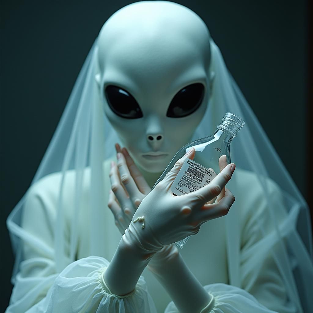 Alien-Human Hybridization: Intricate Biological Detail