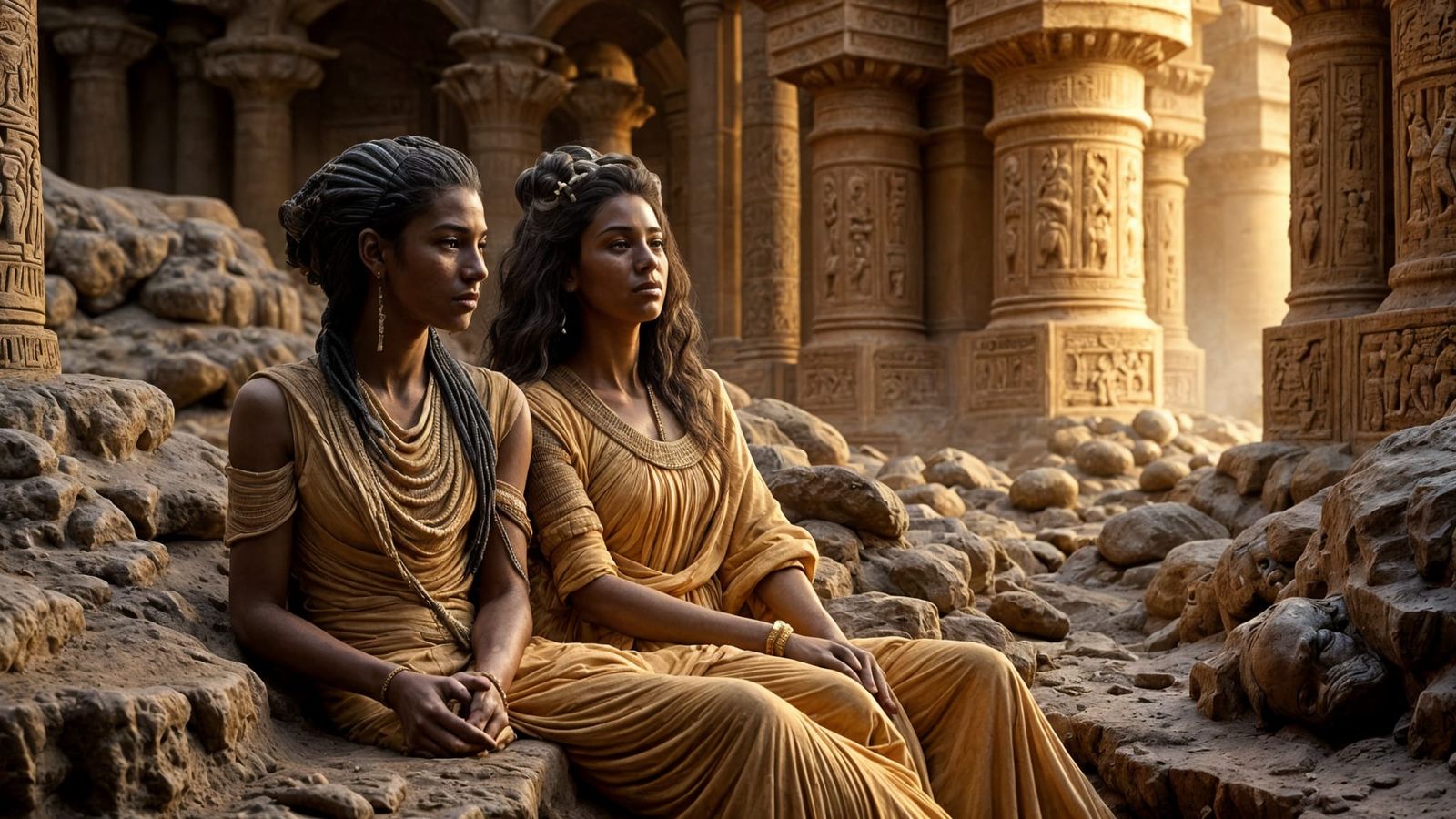 Ancient Egyptian Tomb Statues of Prince Rahotep and Nofret i...