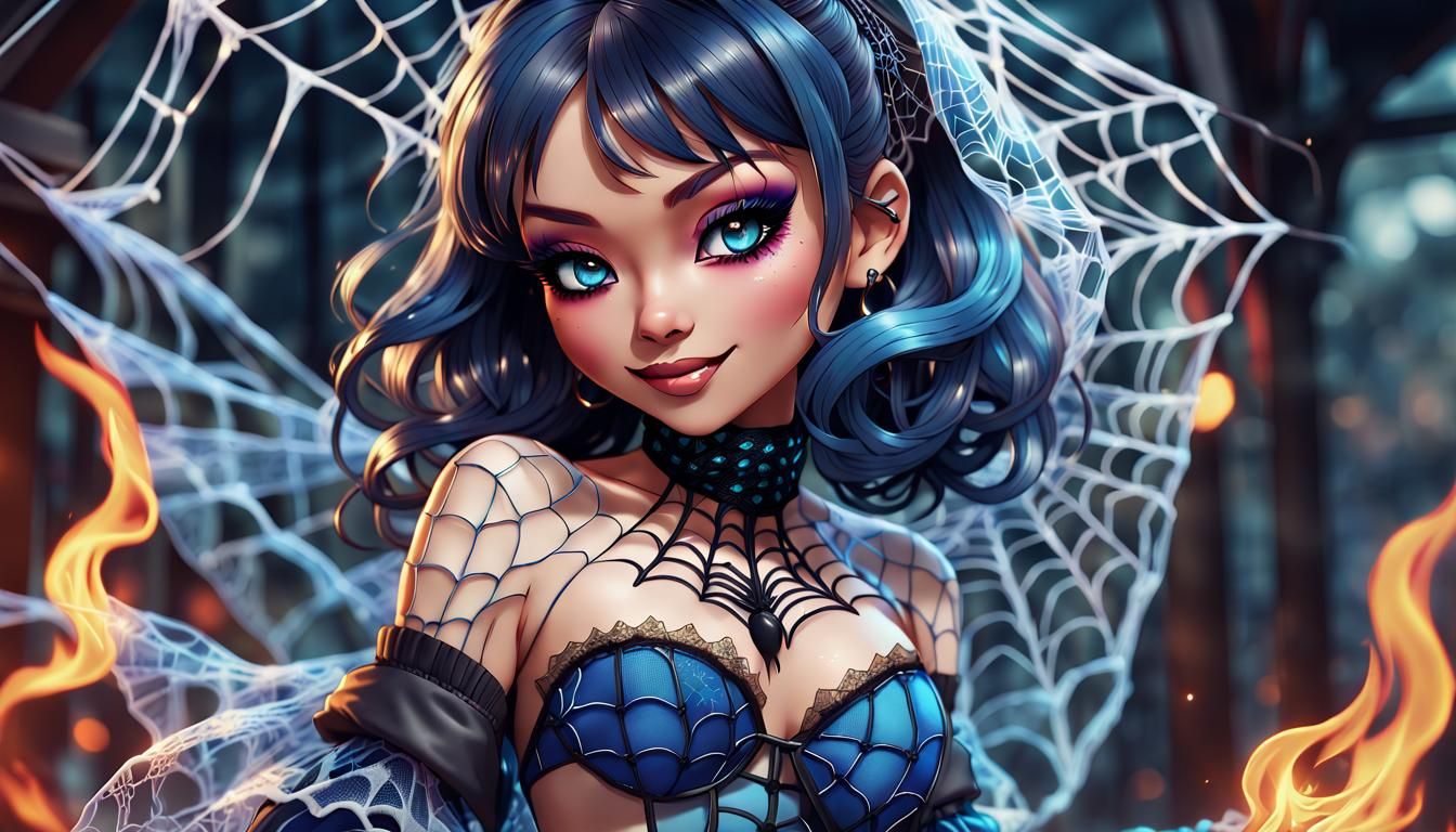 Anime Chibi Bratz in Cyberpunk Urban Setting