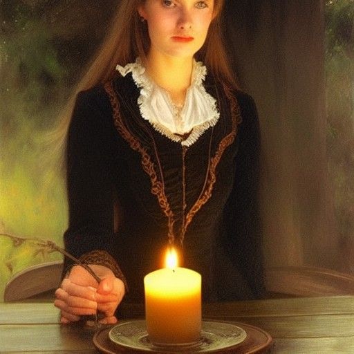 Victorian Wiccan Tea Party: An Oil Painting