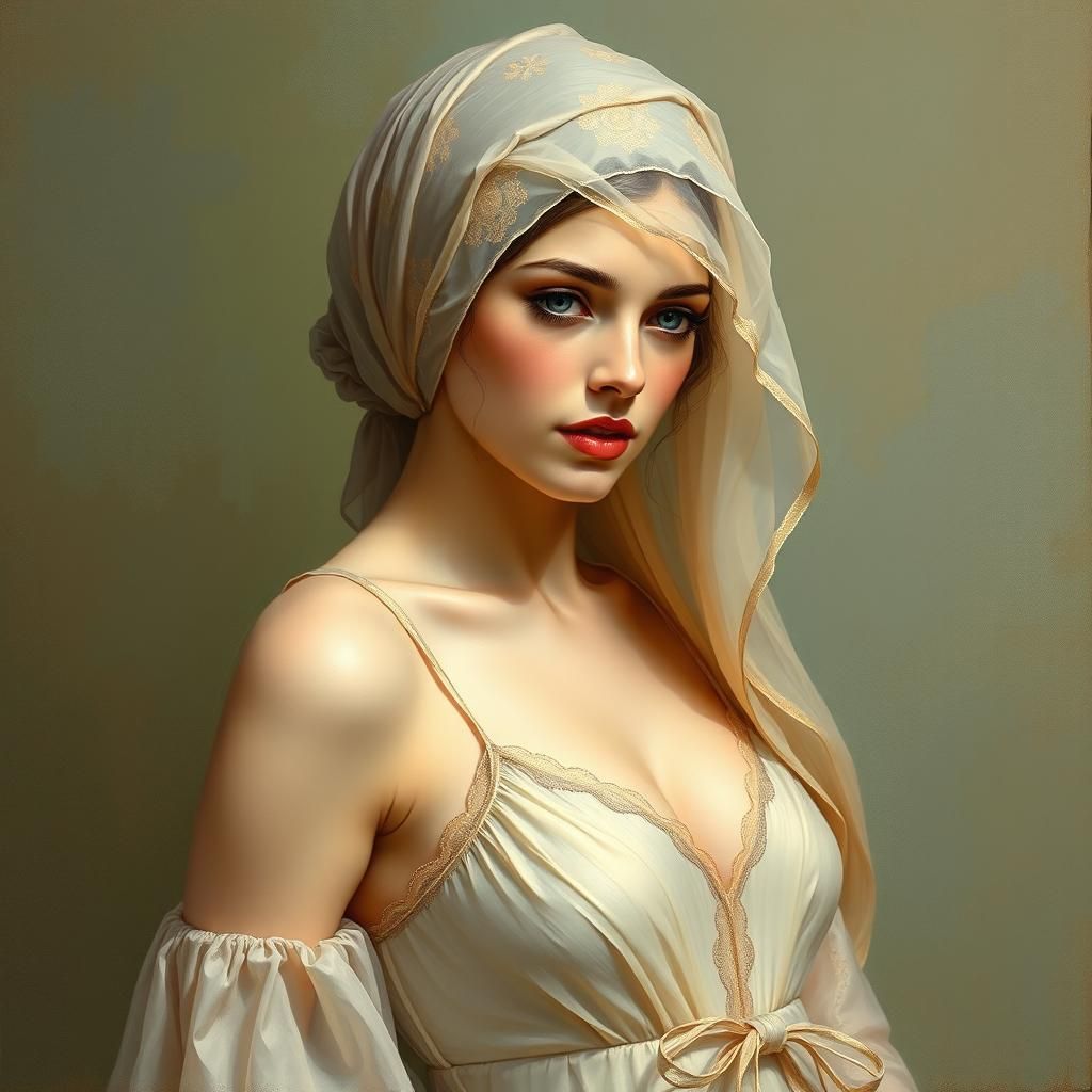 Nightdress Nighty Nightgown Scarf Headscarf Esarp Foulard Ko...