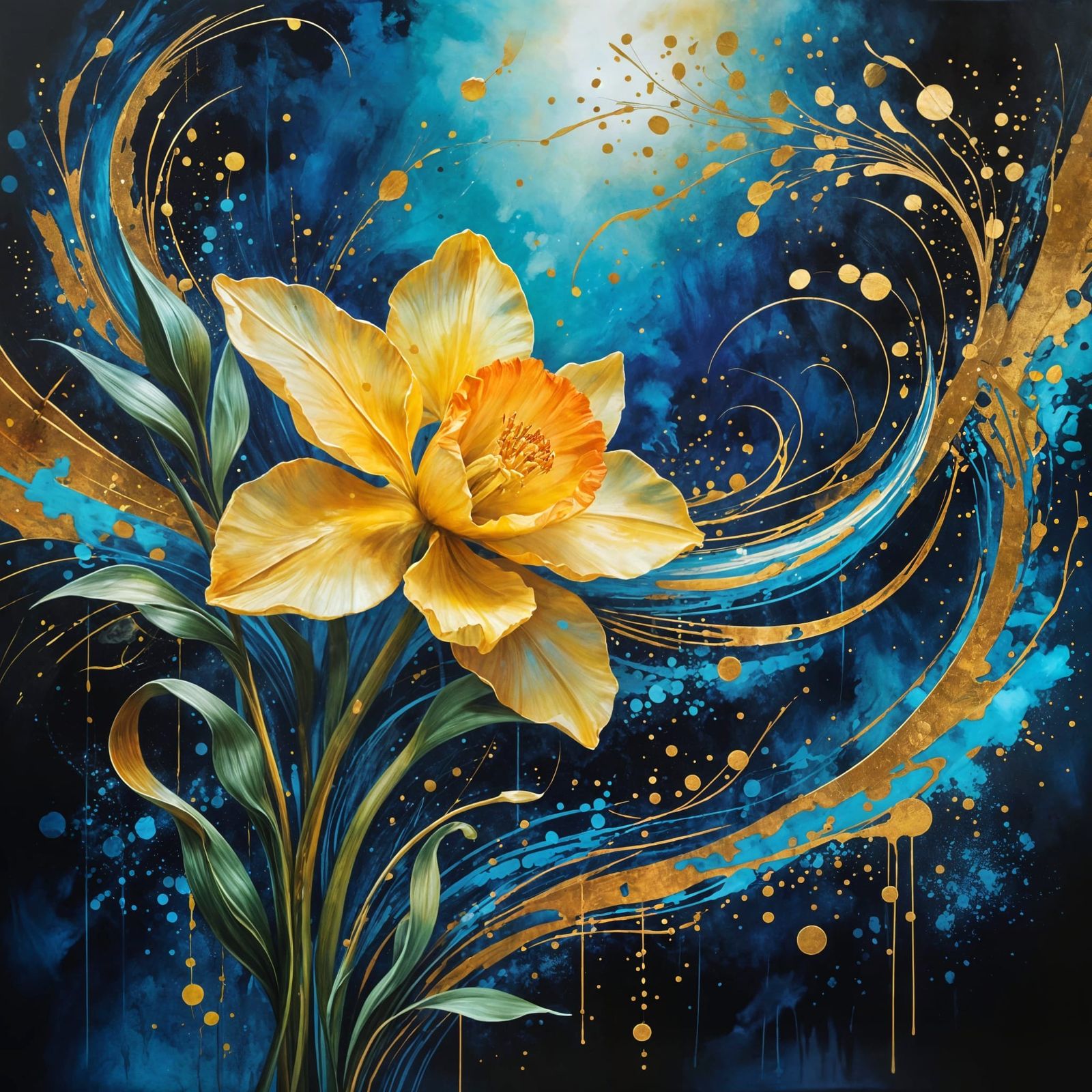 Ethereal Daffodils in Vibrant, Golden Harmony