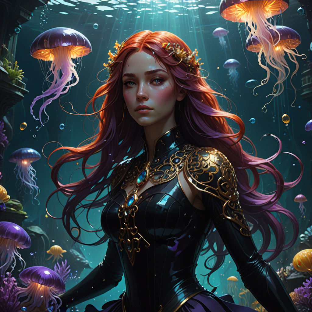 Dark Fantasy Mermaid Revealed in Underwater Realm