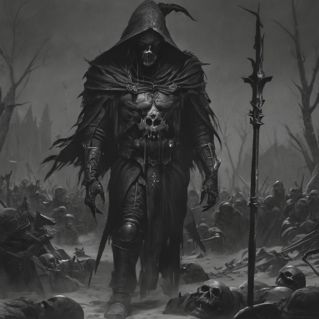 Grimdark Gothic Fantasy Illustration