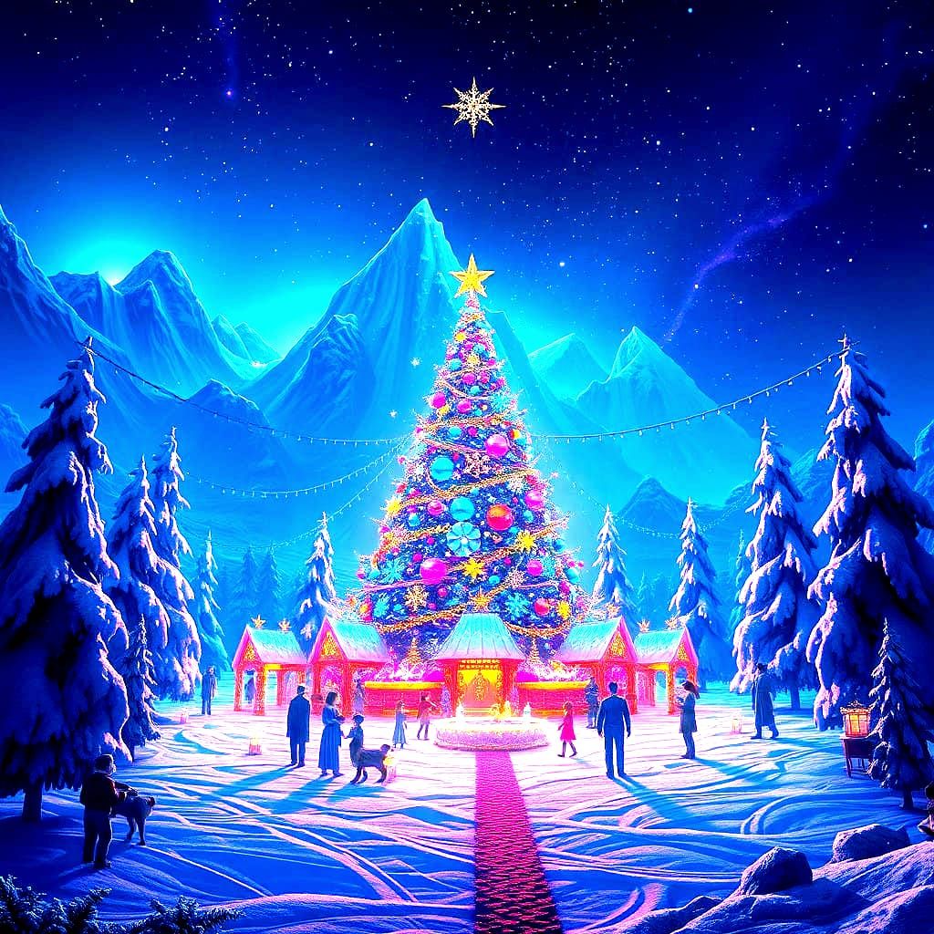 Fantastical Christmas Party Under a Diamond Tree