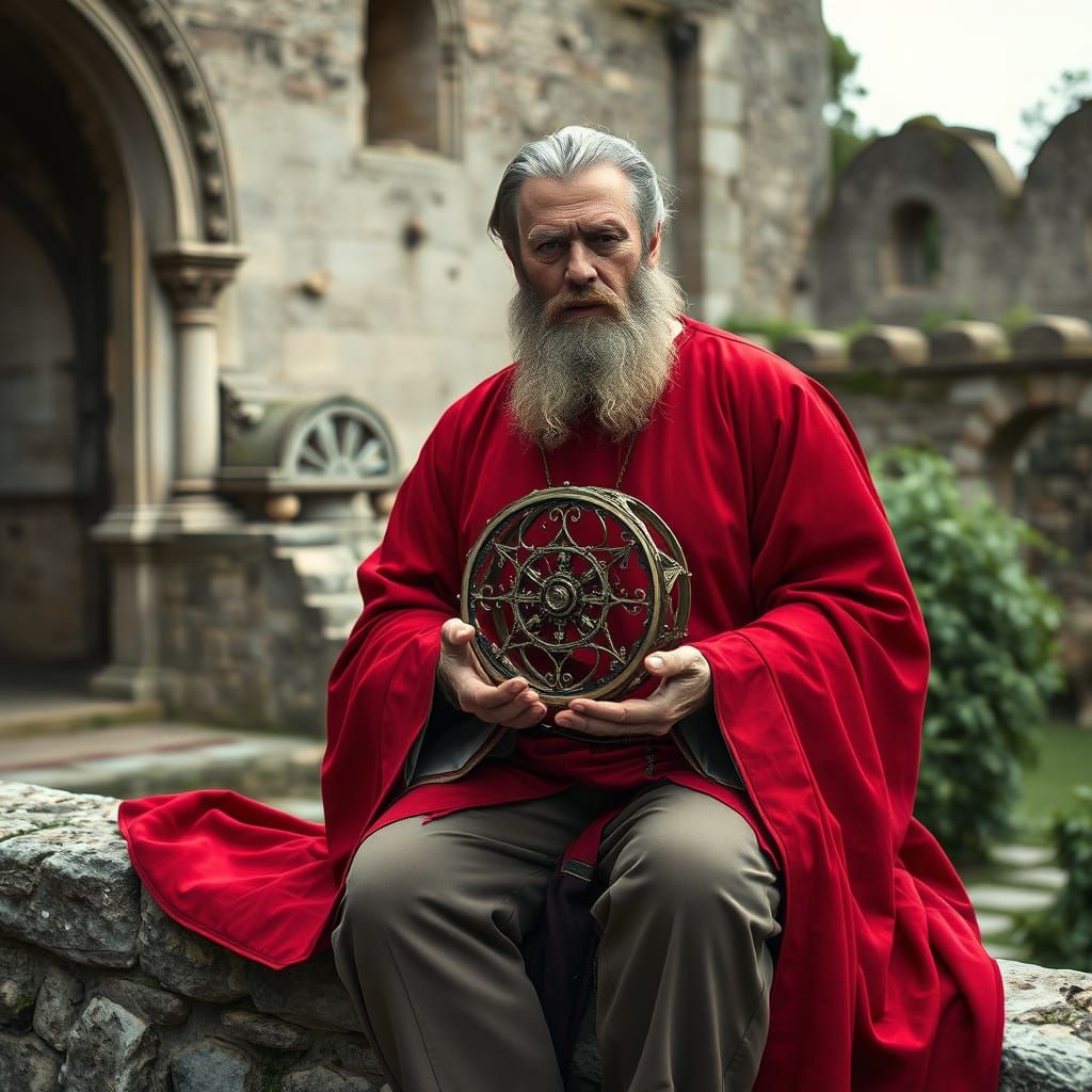 Renaissance Gentleman with Magical Artifact