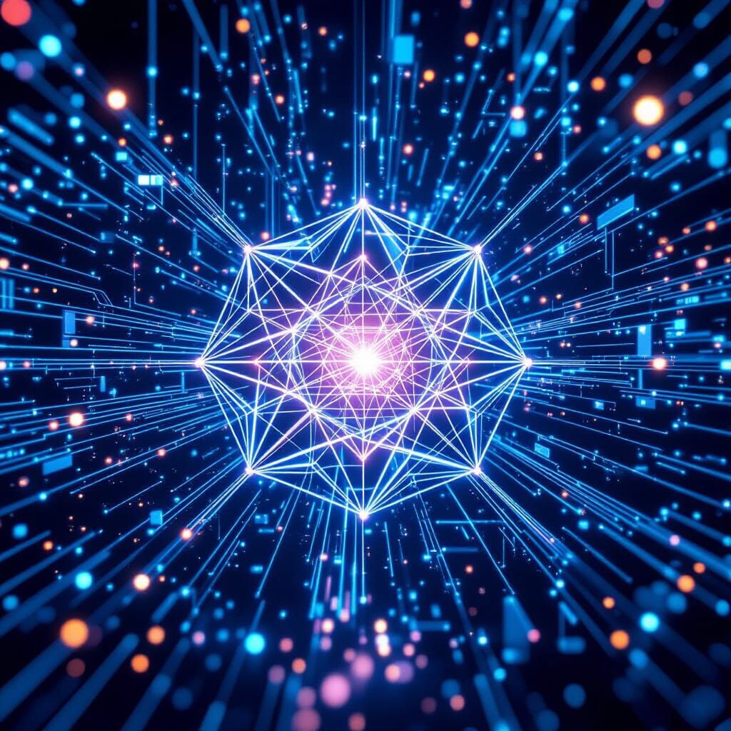 Intricate AI Lattice in a Digital Void