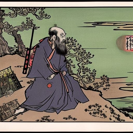 Post-Apocalyptic Japanese Miniature in Comic Art Style