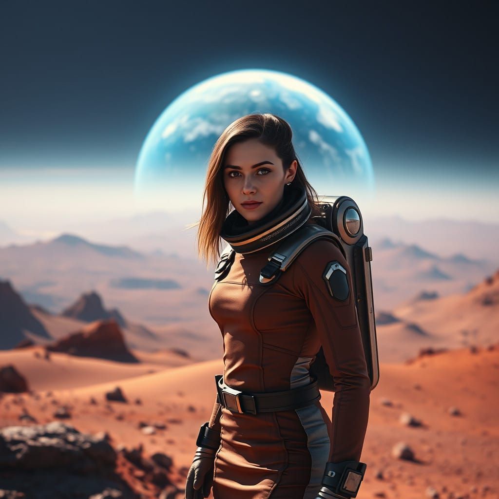 Mars Explorer in Cinematic Film Style