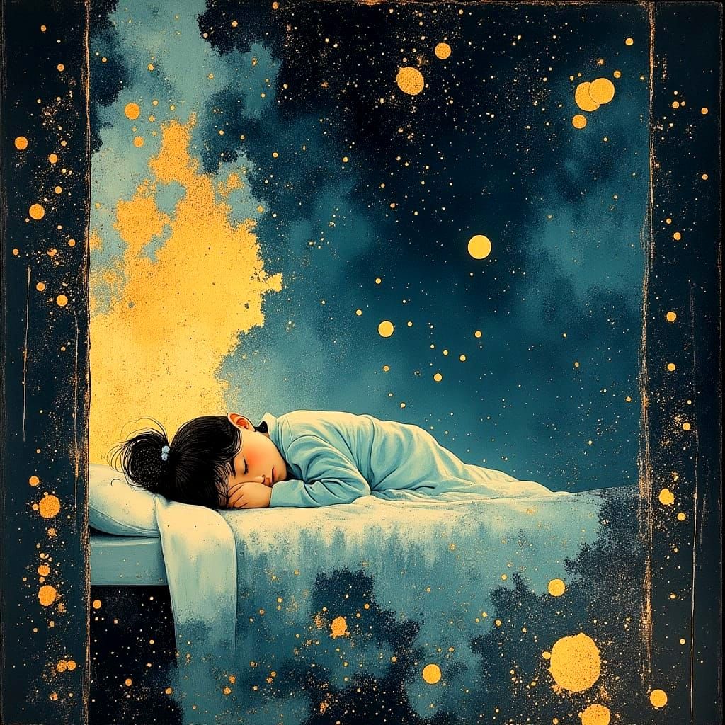 Person Dreams of Flying in Divine Oil Style