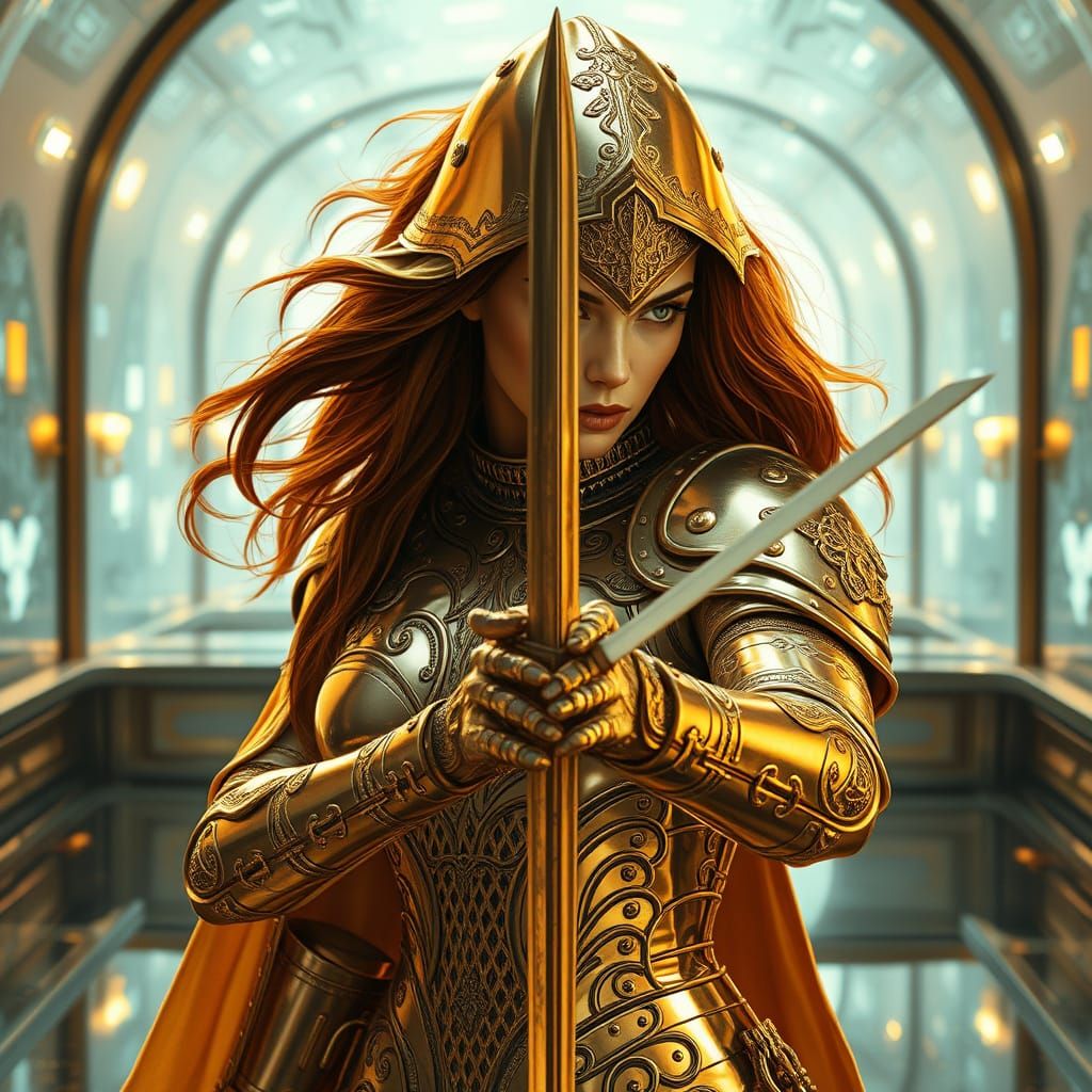 Golden Warrior Battles Her Mirror Self in Hall of Infinite R...