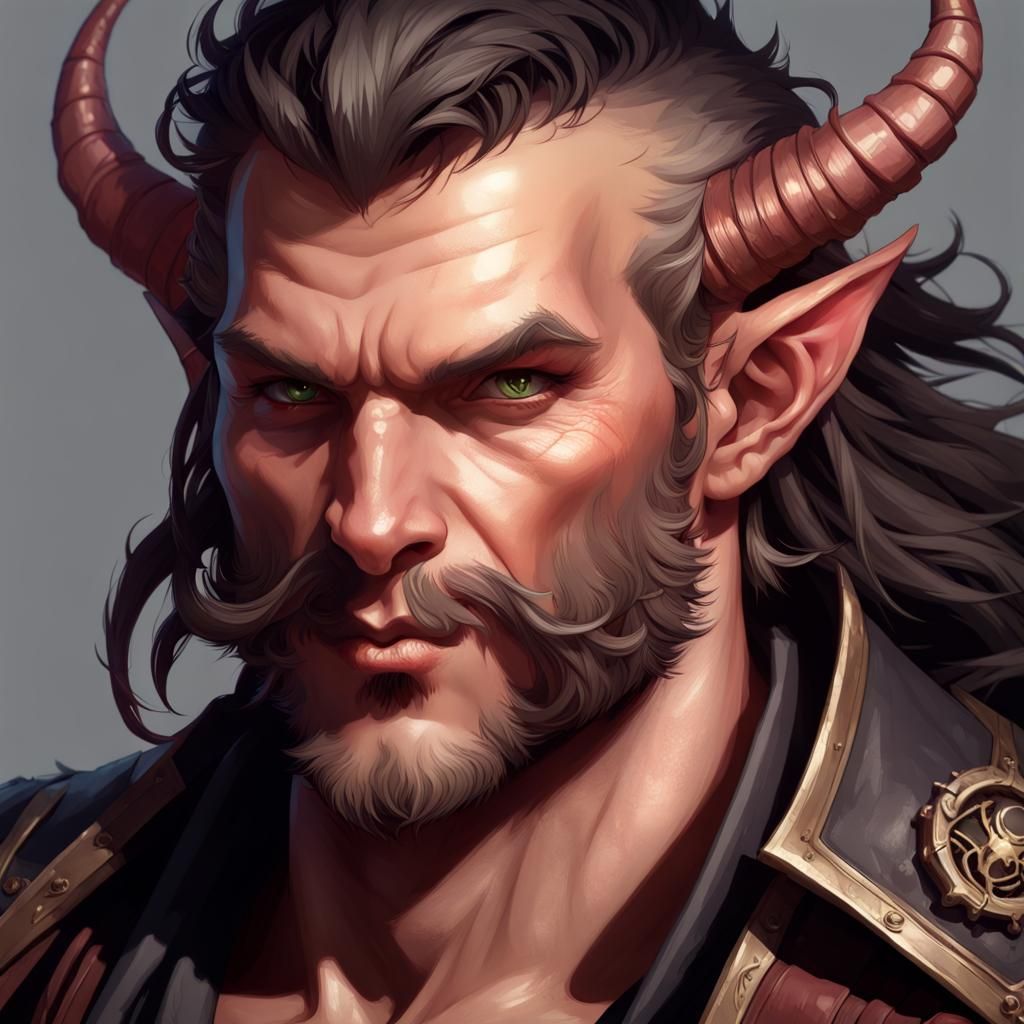 Demon Pirate Portrait in Fantasy Art Style