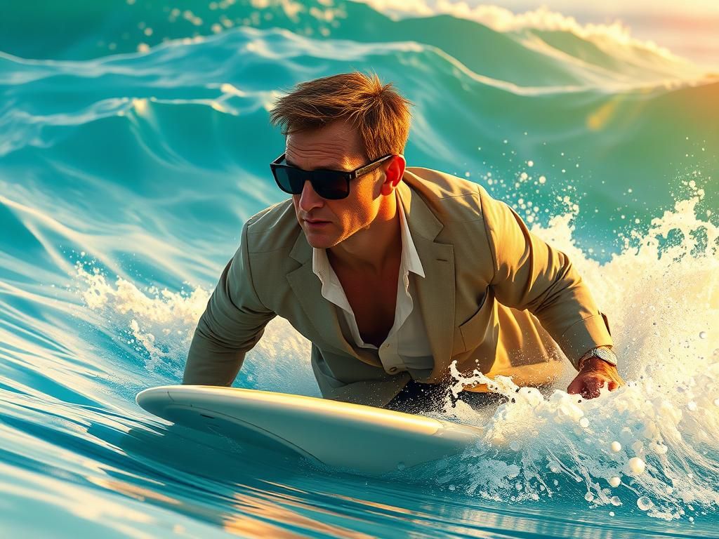 James Bond Rides a Boogie Board: Concept Art