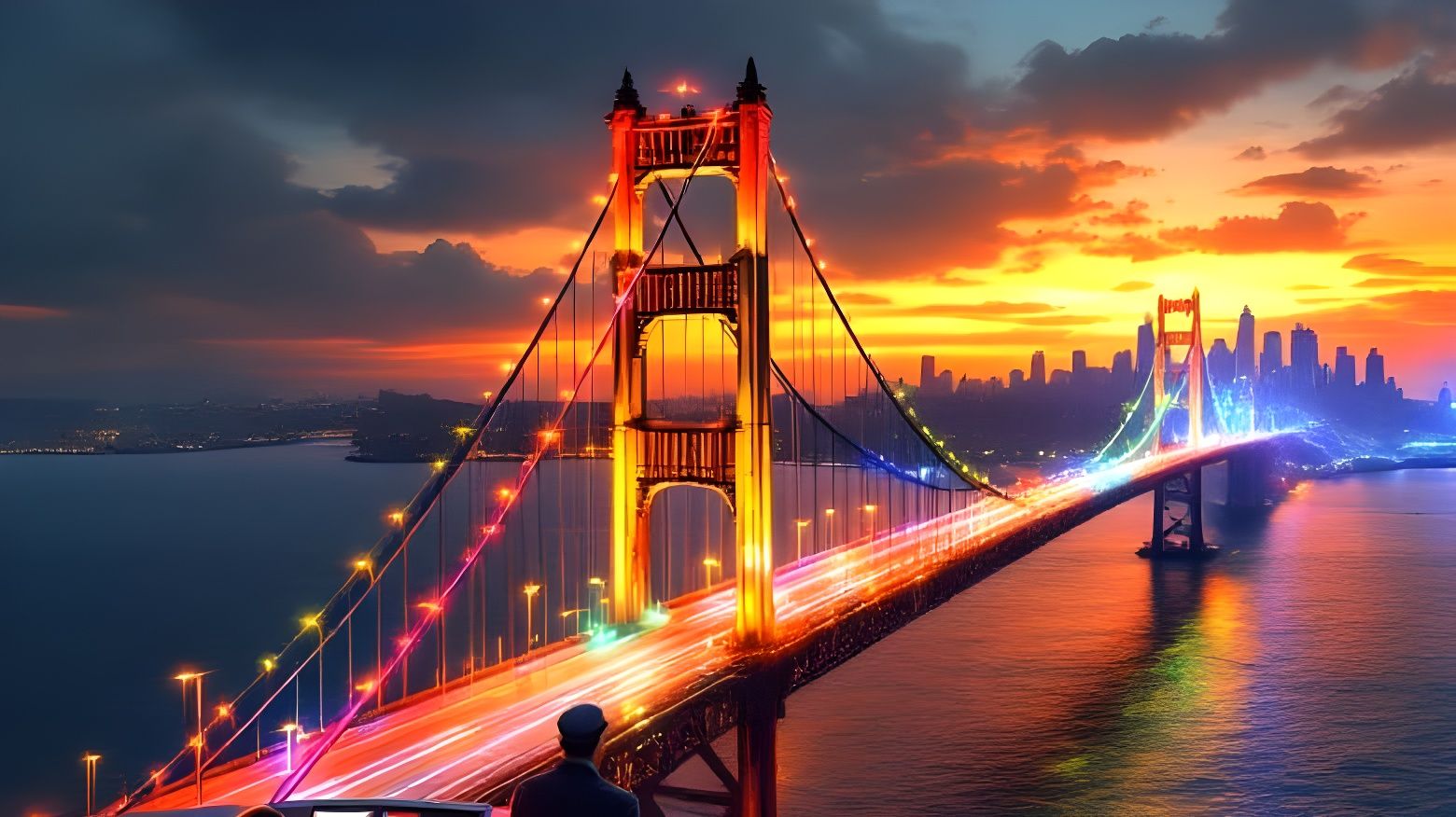 Majestic Cruise Ship Bridge at Sunset, Inspired by Master Ar...