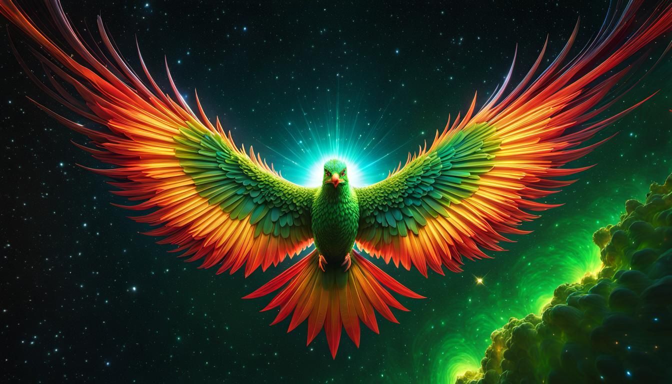 Spectacular Bird-Shaped Star Formation in Space